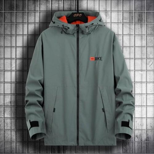 Mens Windbreaker Bomber Jacket Outdoor Hooded Casual Jackets for Men Brand Spring Mens Clothing Outwear Harajuku Mens Coat