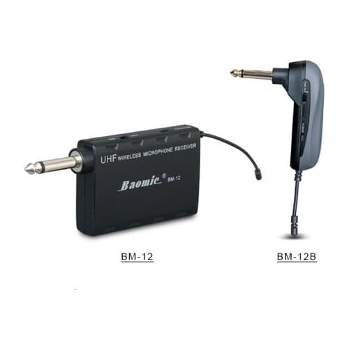 New Baomic BM12B Guitar Wireless System Audio Professional UHF Wireless Instrument System Microphone Receiver guitar aduio