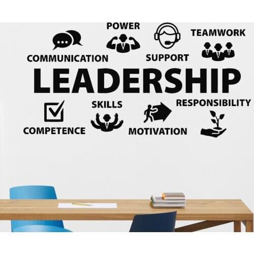 Office Vinyl Wall Decal Leadership Teamwork Communication Support Stickers Bedroom Decoration Removable Business Art Murals D693