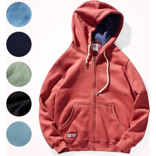 2021 Autumn Winter New Cardigan Hoodies for Mens Fashion Long Sleeved Hooded Thickened Velvet Plus High Weight Casual Sportwear