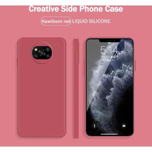 Straight Edge Style Soft Handfeeling Gel Silicone Shockproof Phone Case for Xiaomi Poco X3 NFC / Poco X3 ProDustproof Back Cover