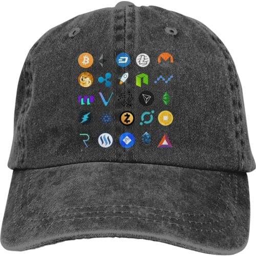 Adjustable Solid Color Baseball Cap Crypto Coins Cool Washed Cotton Dogecoin Funny Bitcoin Sports Woman Hat