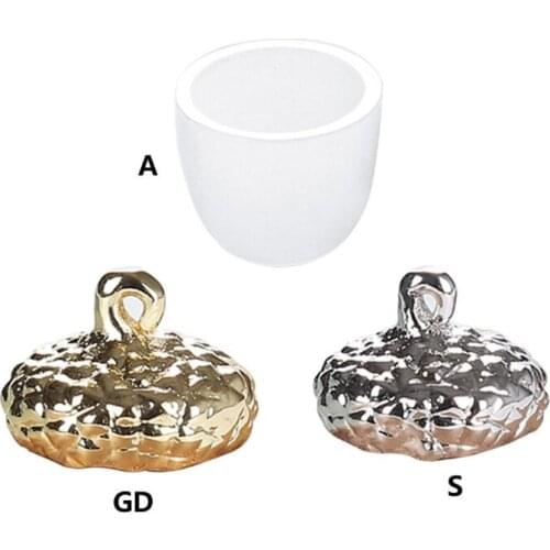 DIY Silicone Mold Pendant Cap Holder Epoxy Resin Jewelry Making Tools Necklace Molds 3D Solid Handmade Gifts Fondant Cake Bakery