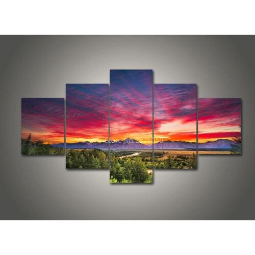 Sunset Glow Painting Decorations For Home Print Poster Picture Canvas Landscape Poster Wall Beautiful Scenery Art