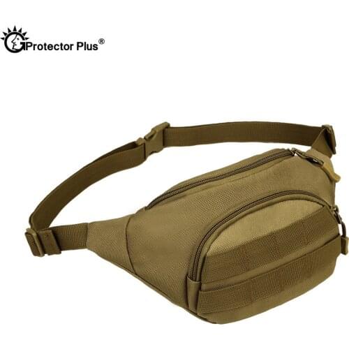 PROTECTOR PLUS Tactical Portable Waist Bag Outdoor Climbing Hiking Sport Hunting Running small waist Bags Unisex Adjustable Belt