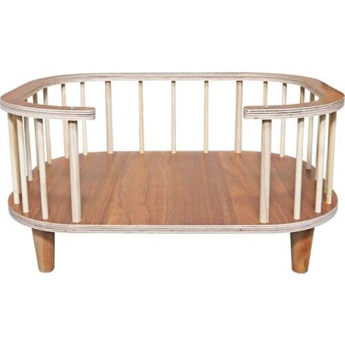 TTPet Cat Dog Creative Solid Wood Furniture Sand Four Seasons Universal Waterproof Mildew-Proof Hair Bed Type off the Ground Pet