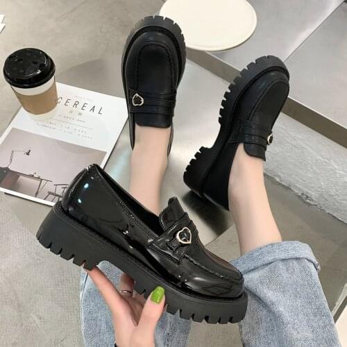 Sweet lolita Mary Jane shoes women Solid Loafers Zapatos De Mujer 2021 Casual Women Slip on Round Toe Platform Shoes low heels