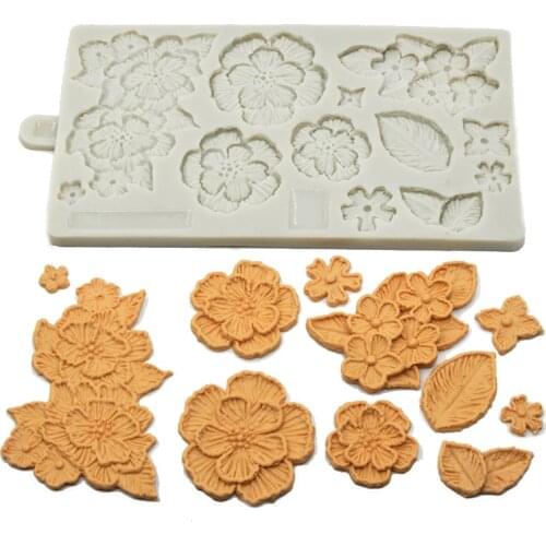 Embroidery Flower Lace Silicone Mould Cake Border Fondant Decorating Tool 3D hand-embroidered Chocolate Sugar Craft Gumpast mold