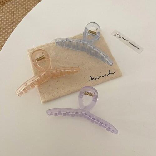 Women Barrettes Transparent Hair Claws Hair Accessories Hairclips Hairpins Ladies Hairgrip Headwear Girls Ornaments Crab Bands