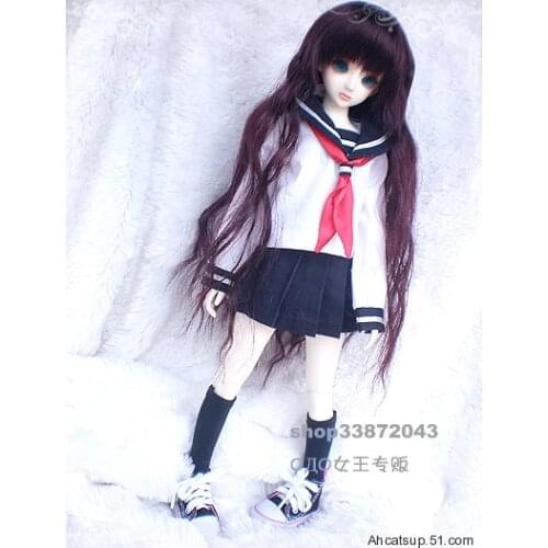 1/3 1/4 1/6 bjd cloothes Sd bjd doll clothes Black and white Japanese student sailor suit