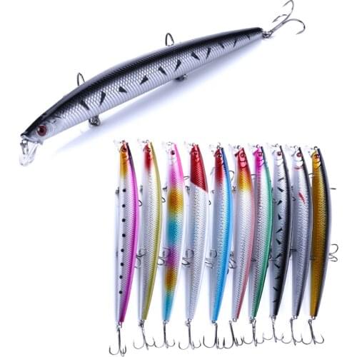 1pcs Quality Minnow Topwater Fishing Lure 18cm 24g Artificial Hard Crankbait 3D Eyes Bait Sea Fishing Wobbler Swimbait Pesca