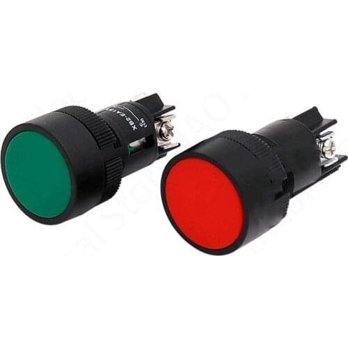 22mm Momentary Self-rest Slef-return Push Button Switch Red Green Blue Yellow Black White NO + NC XB2-EA142 XB2-EA145 XB2-EA155