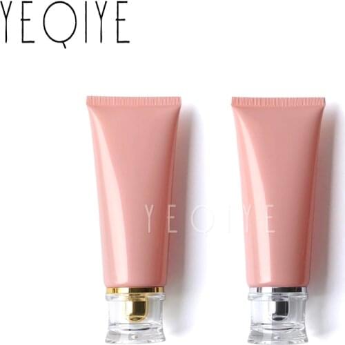 【30PCS】100g Pink Plastic Squeeze Bottle 100ml Cosmetic Cream Facial Cleanser SoftTube Shampoo Body Gel Lotion Refillable Bottles