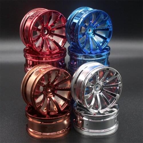 4pcs 1Set Plastic Wheel Rim Fit HPI HSP RC model 1:10 On-Road Racing Car for HSP94123/94122/94103/D4/D3