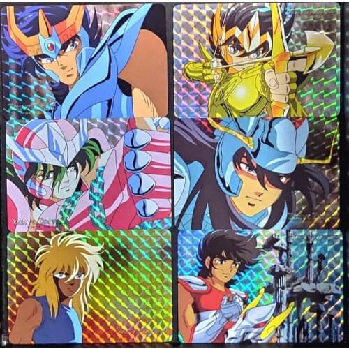 6pcs/set Saint Seiya Repaint Homemade Toys Hobbies Hobby Collectibles Game Collection Anime Cards