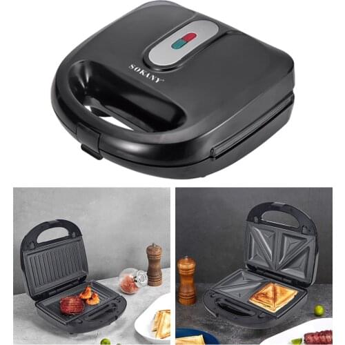 750W Kitchen Multifunction 6in1 Electric Sandwich Cake Waffle Maker Iron Oven Grill Baking Machine Non-Stick