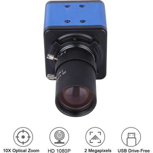 Aibecy 1080P hd Camera Computer Camera Webcam 2 Megapixels 10X Optical Zoom 80 Degree Wide Angle Manual Focus with Microphone