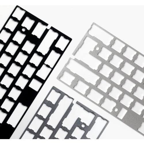 CNC Aluminum Brush Finish Universal Anodized Positioning Board Plate For GH60 60% Keyboard DIY Support ISO ANSI WKL