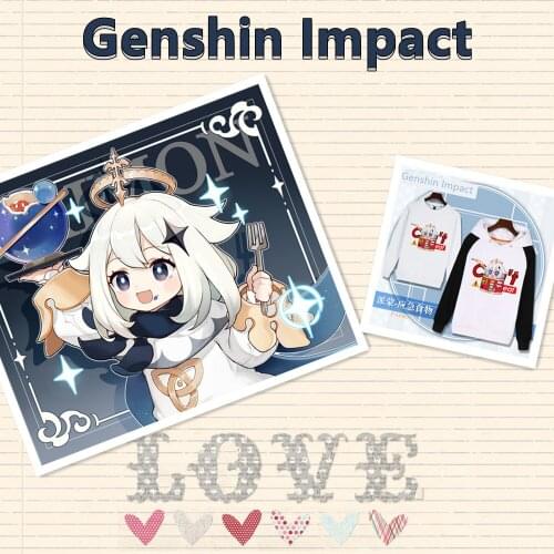 Anime Game Genshin Impact COSPLAY Paimon Hooded Round Neck Spring And aAutumn Sweater, Fashion Clothes Combined With Game