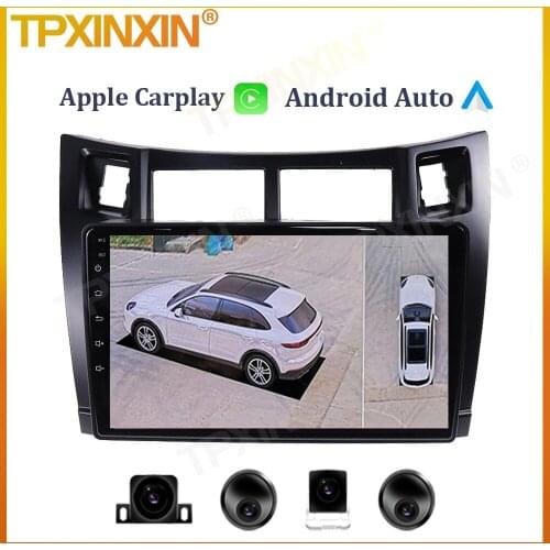 6+128G For Toyota Yaris 2005 - 2012 Android Car Radio GPS Navi Auto Stereo Wifi Bluetooth Multimedia Video Player Carplay