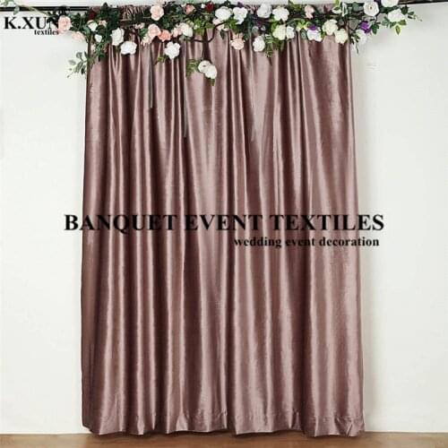 10 Colors Velvet Wedding Backdrop Curtain Stage Background Photo Booth Event Party Decoration