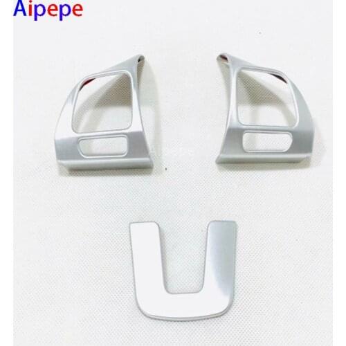 ABS Chrome Steering Wheel Decoration Cover Styling Trim For VW MK6 Golf 6 Polo Passat B6 CC Tiguan 2010-2017 Touran 3pcs