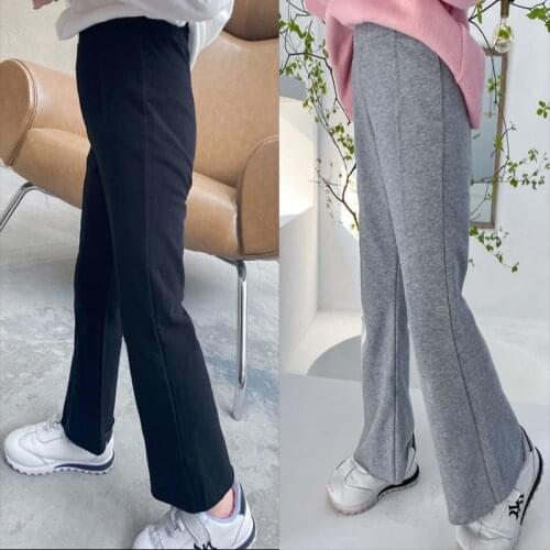 Childrens Trousers 2020 Autumn New Products Korean Girls Flared Trousers Western Style Baby Casual Frayed Trousers Trend
