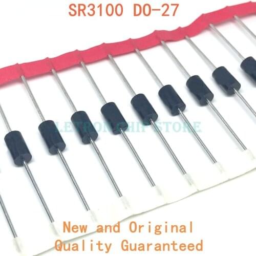 20PCS SR3100 DO-27 SB3100 DO-201 3A 100V Schottky Diode