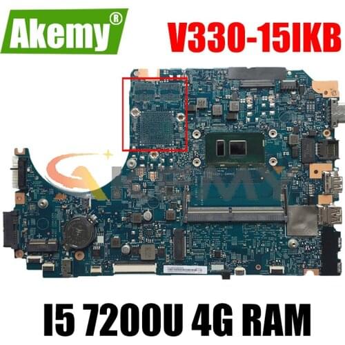 For Lenovo V330-15IKB laptop motherboard LV315KB 17807-3 448.0DC04.0031 Mainboard with CPU i5 7200U 4G RAM tested 100% work