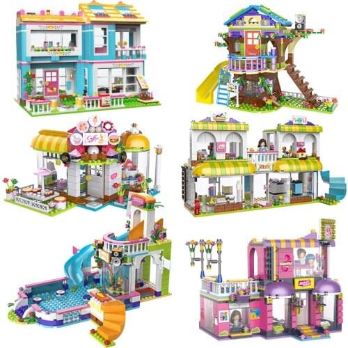 Friends Series Tree House Bricks Construction Toys Compatible Girls Assembled Building Blocks Toy Christmas Children Adult Gifts