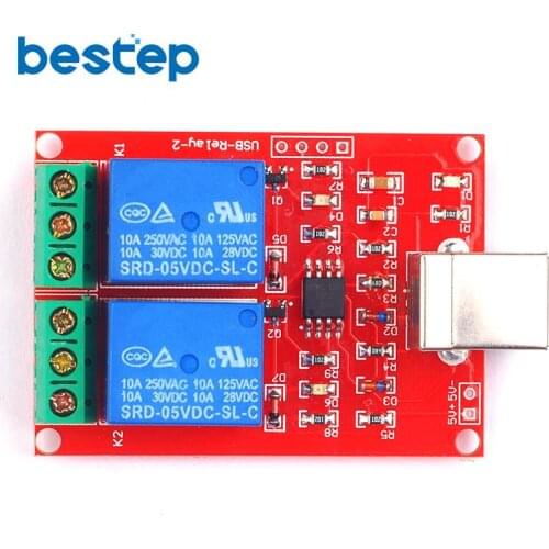 Two Channel 5V Relay Module USB Control Switch / 2 Way 5V Relay Module / Computer Control Switch / PC Intelligent Control