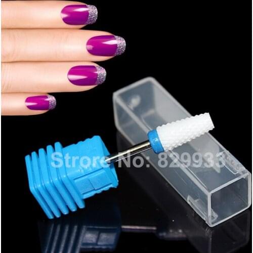 Free shipping 1pc Ceramic Nail Drill Bit Manicure Pedicure Electric Machine Left Handed Nail Art Salon Foot Calluses Drill Tools