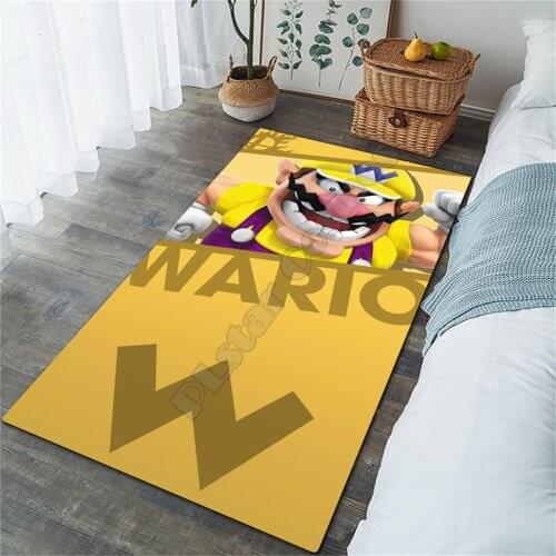 Wario carpet Square Anti-Skid Area Floor Mat Rug Non-slip Mat Dining Room Living Soft Carpet Kids Cartoon Game Mat
