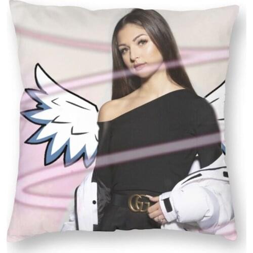 Beautiful Eva Queen Square Throw Pillow Cover Home Decor 3D Double-Sided Printing French Singer Cushion Cover for Living Room