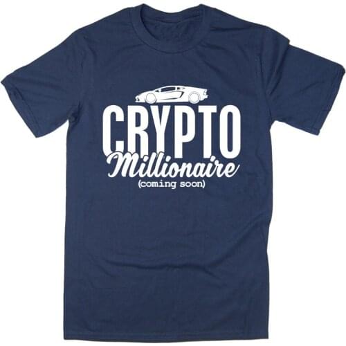 Crypto Millionaire Coming Soon T-Shirt - Btc Eth Ltc Bitcoin 100% Quality Cotton Mens Print T-Shirt 100% Cotton Dress T-Shirt