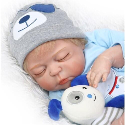 NPK Bebe alive reborn menino 23" full silicone dolls reborn babies boy sleeping dolls for child girls toys gift bonecas
