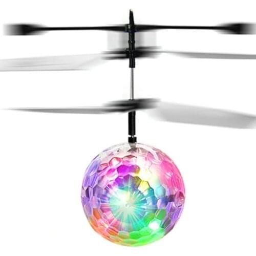 Mini Remote Sensing Airplane Light Emitting Toy LED Infrared Remote Control Toy Childrens Gift Drone Quadcopter Outdoor Toy