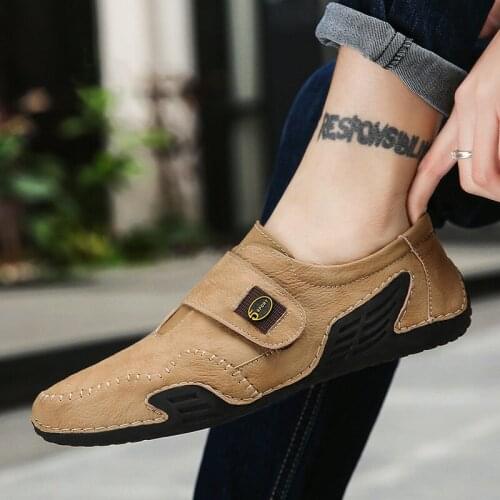 Comfortable Mens Walking Shoes Microfiber Leather Men Loafers Male Outdoor Sneakers Flats Moccasins Driving Shoes Size 39-48