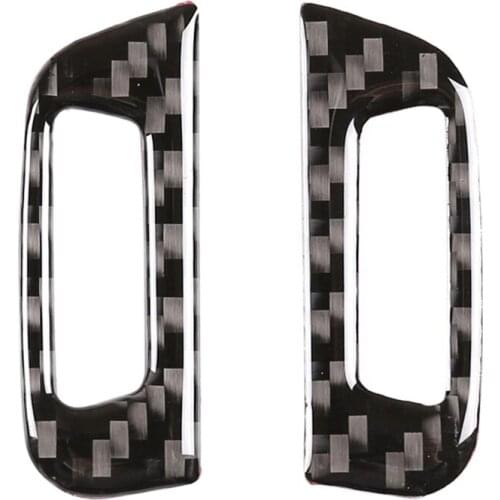 2Pcs Carbon Fiber Central Control Side Air Outlet Trim Conditioning Vent Cover Stickers for Nissan X-Trail 2014-2018