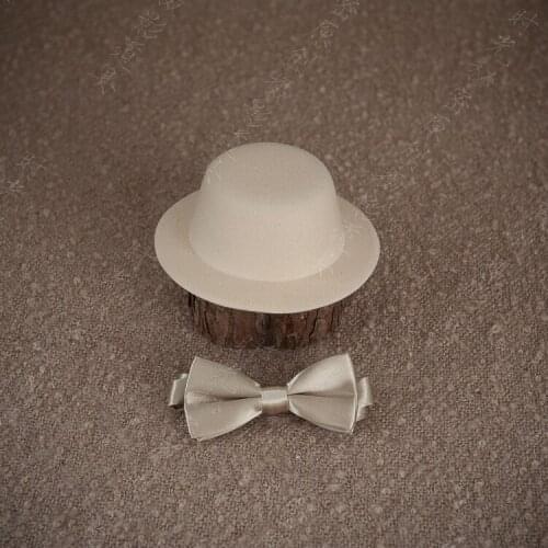 Newborn children photography props hat bow tie photo props accessories multi - color baby boys