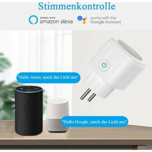 Smart Plug WiFi Socket EU 16A Power Monitor Timing Function Tuya SmartLife APP Control Works With Alexa Google Assistant