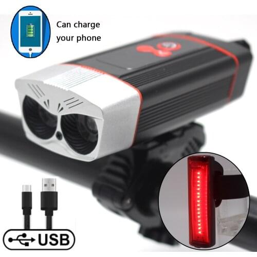 Waterproof 5200mAh USB Rechargeable Bike Headlight 5 Modes Cycling Lamp MTB Road Bicycle Lamp with Intelligent LED Display