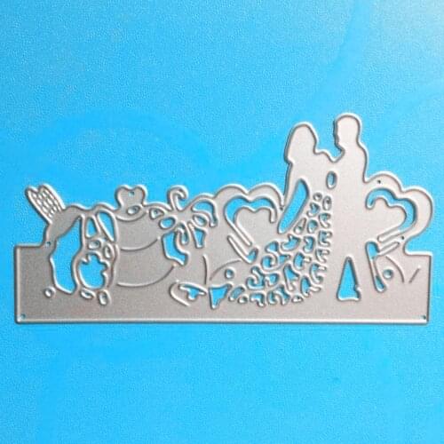 YINISE Metal Cutting Dies CUT WEDDING LOVER For Scrapbooking Stencils DIY Album Cards Decoration Embossing Folder Die Cuts Mold