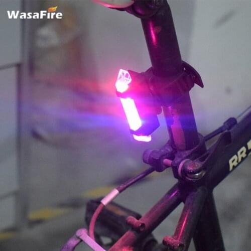 WasaFire Dual Color Bicycle Taillight COB LED Bike Rear Light Night Safety Warning Cycling Tail Lamps Outdoor Riding Flash Lamp