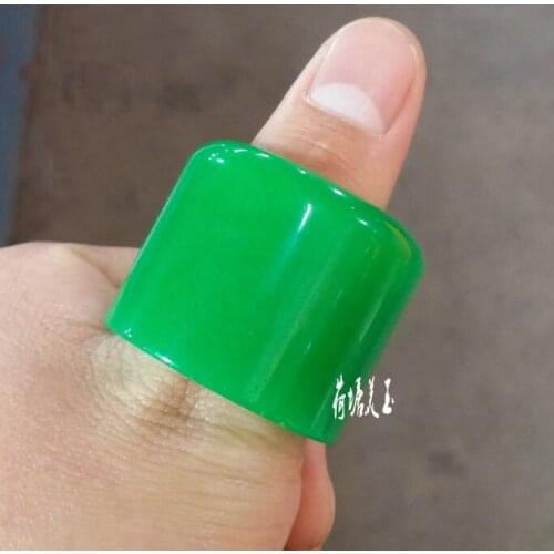 Wonderful 22mm inner diameter Natural Green Jade Large Thumb Lucky Ring Fashion Mans Jade Rings Jewelry mm wide