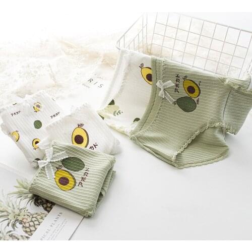 Women Panties Lady Cotton Underwear Girls Comfortble Underpants Cute Fruit Briefs Female Lingerie Mid Rise Pantys Intimates