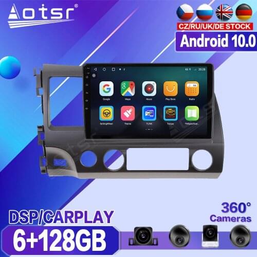128G For Honda Civic 2007 2008 2009 - 2011 Android Radio Car Central Multimedia Player Stereo Autoradio GPS Navi Audio Head Unit