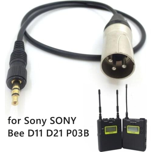 3.5mm Audio Plug XLR 3 Pin for Sony UWP D11 D21 P03B Sound Recording Equipment Recording Wireless Microphone Accessories