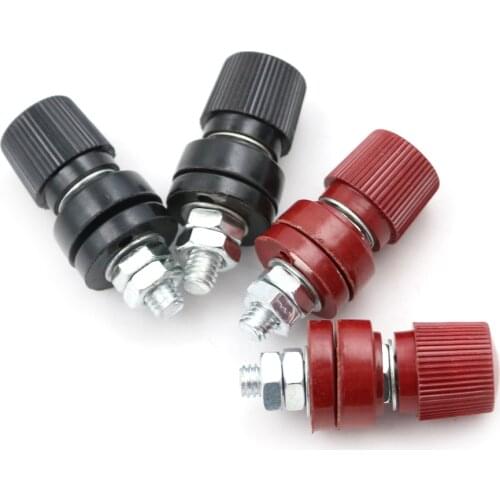4pcs (2PCS Red + 2PCS Black) Terminal 6mm Screw M6 Power Supply Terminals Binding Post