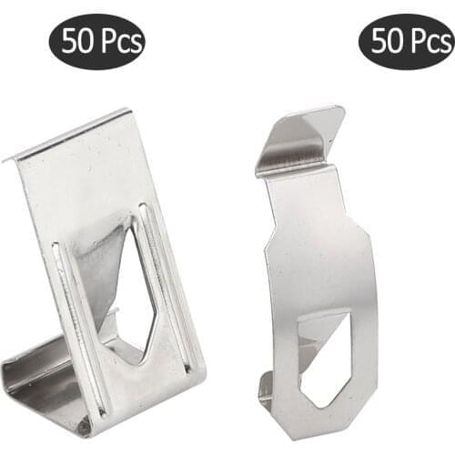50Pcs Siver Tone Picture Photo Frame Accessories Metal Spring Turn Clip Hanger 3D Printer Bed Hooks DIY Craft Projects Buckle